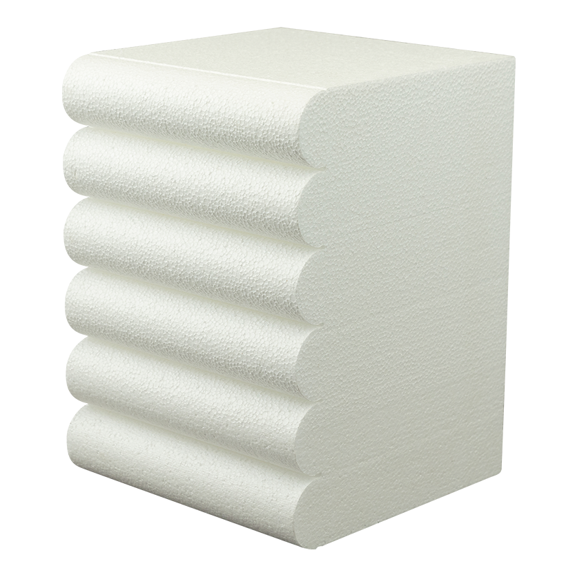 # Hand towel stacking aid 6 Rippen, 25x34x25 cm styrofoam, flame-resistant