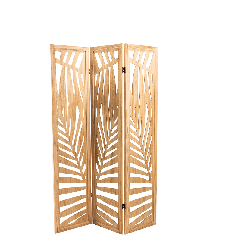 Room divider, 170x120x3cm 3x40cm out of wooden, foldable