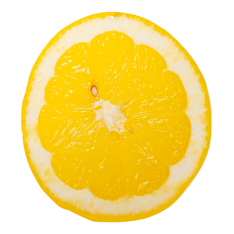 # Lemon slice, Ø 30cm Dicke: 5mm out of plastic, flat, double-sided, for hanging