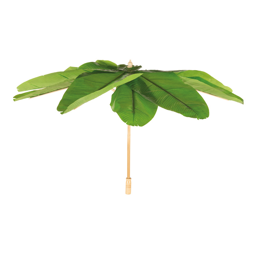 Umbrella, Ø 120cm foldable, made of artificial banana leaves