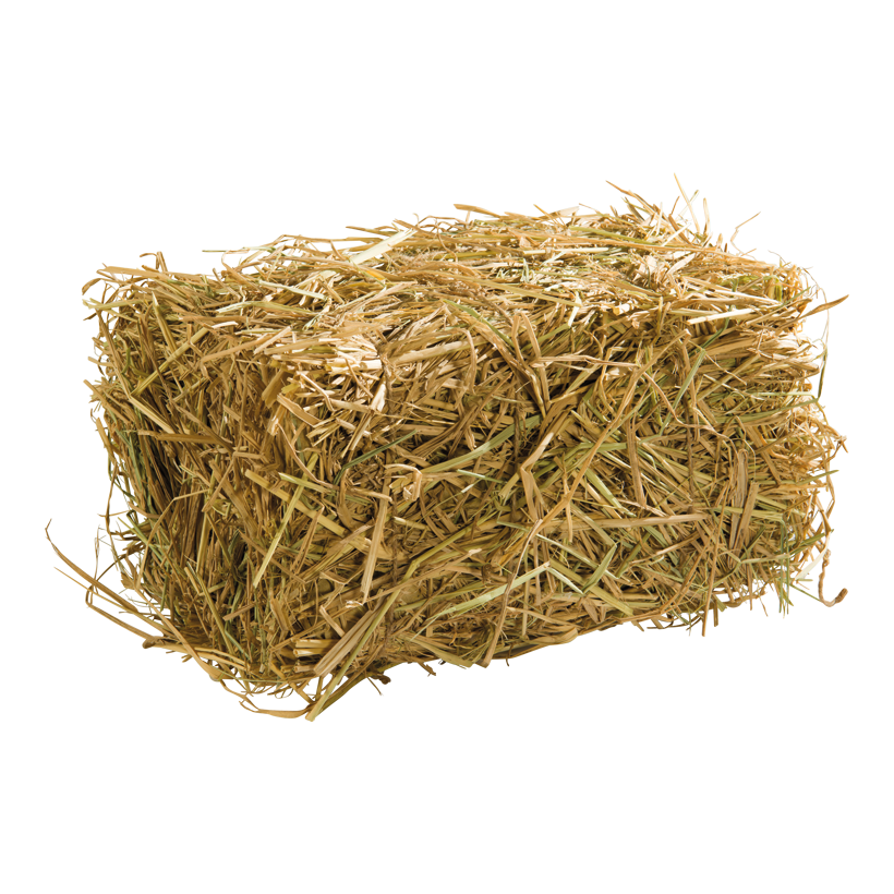 Bale of straw, ca.22x25x35cm, styrofoam, with straw