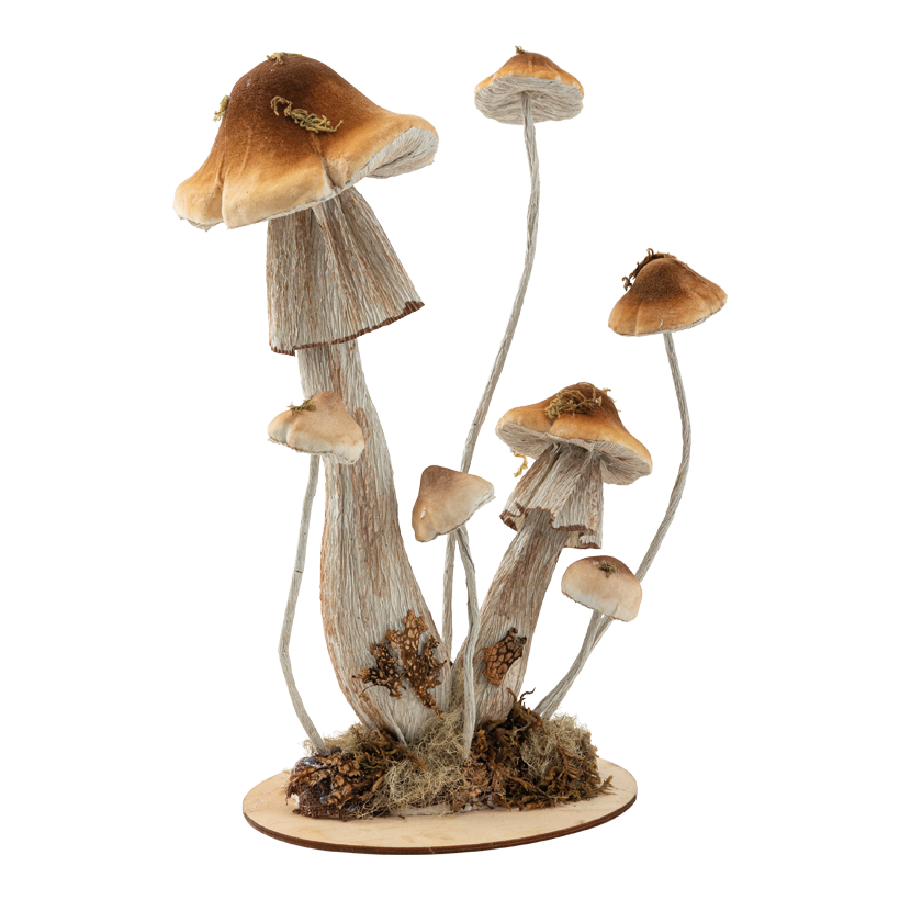 Mushroom, 34x25cm 7-fold, out of styrofoam/paper/wooden