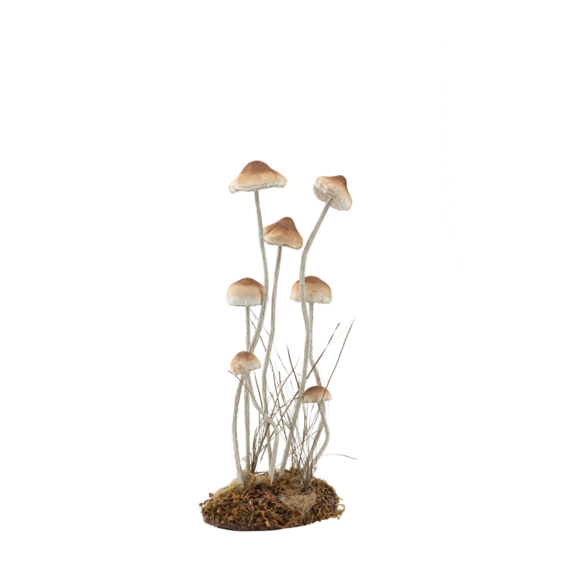 Mushroom, 31x15cm 7-fold, out of styrofoam/paper