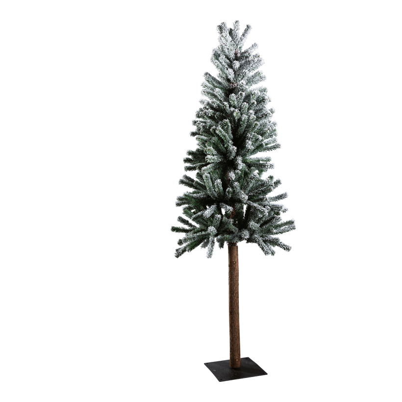 Sapin avec pied métallique, 180cm élancé, enneigé