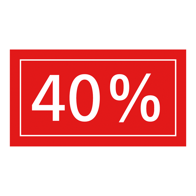 # Sticker "40%" 40x22 cm foil