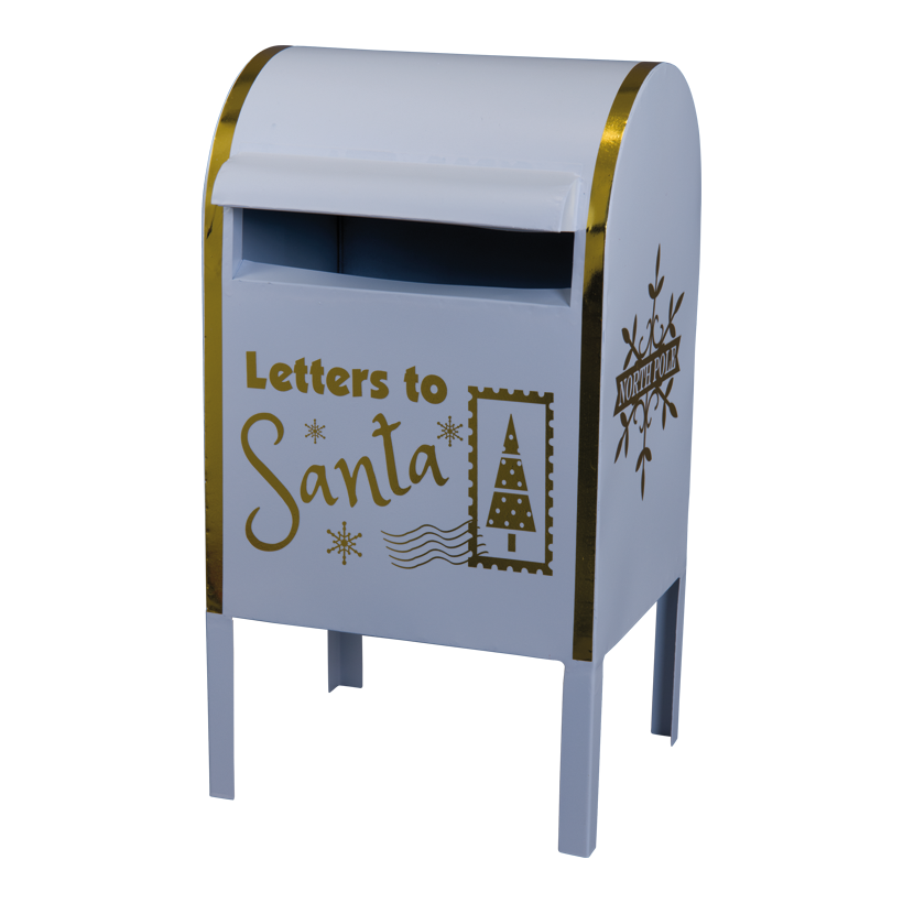 Briefkasten, 52cm aus Metall, Letters to Santa