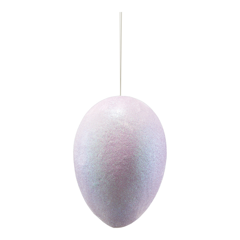 Easter egg, 20cm glittered, with hanger, made of styrofoam